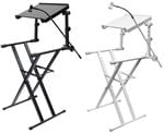 Odyssey LTBXS2MTCP 2-Tier DJ X-Stand Combo Pack Front View